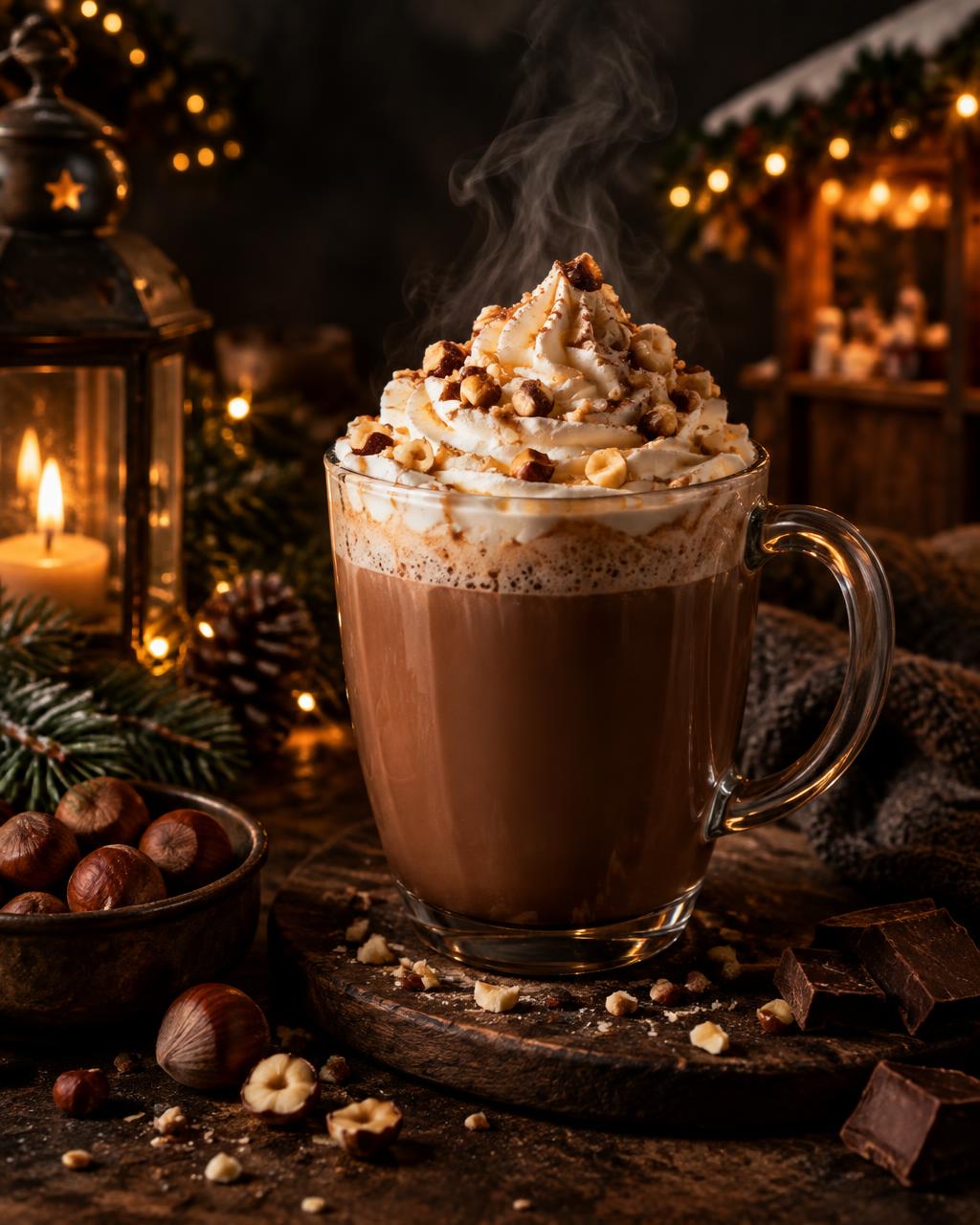 Hazelnut Hot Chocolate cocktail made with AK Distillery moonshine