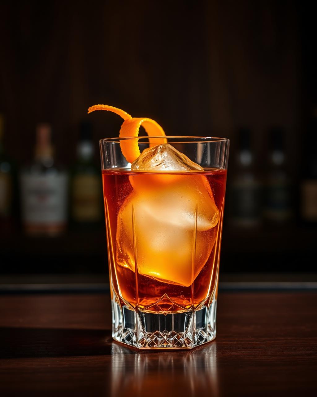 Hazelnut Old Fashioned cocktail made with AK Distillery moonshine