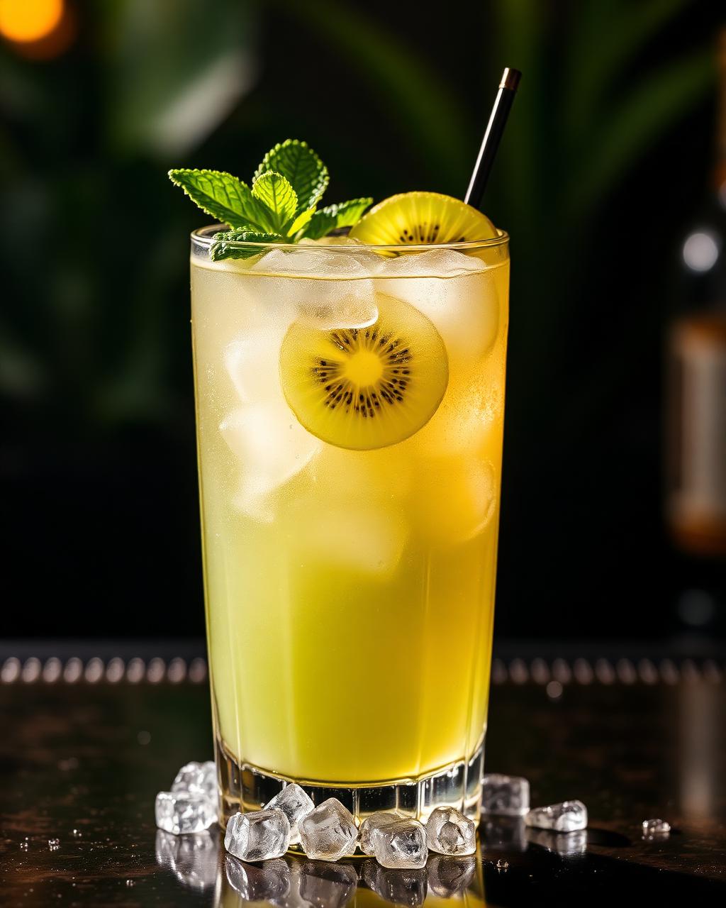 Kiwi Cooler cocktail made with AK Distillery moonshine
