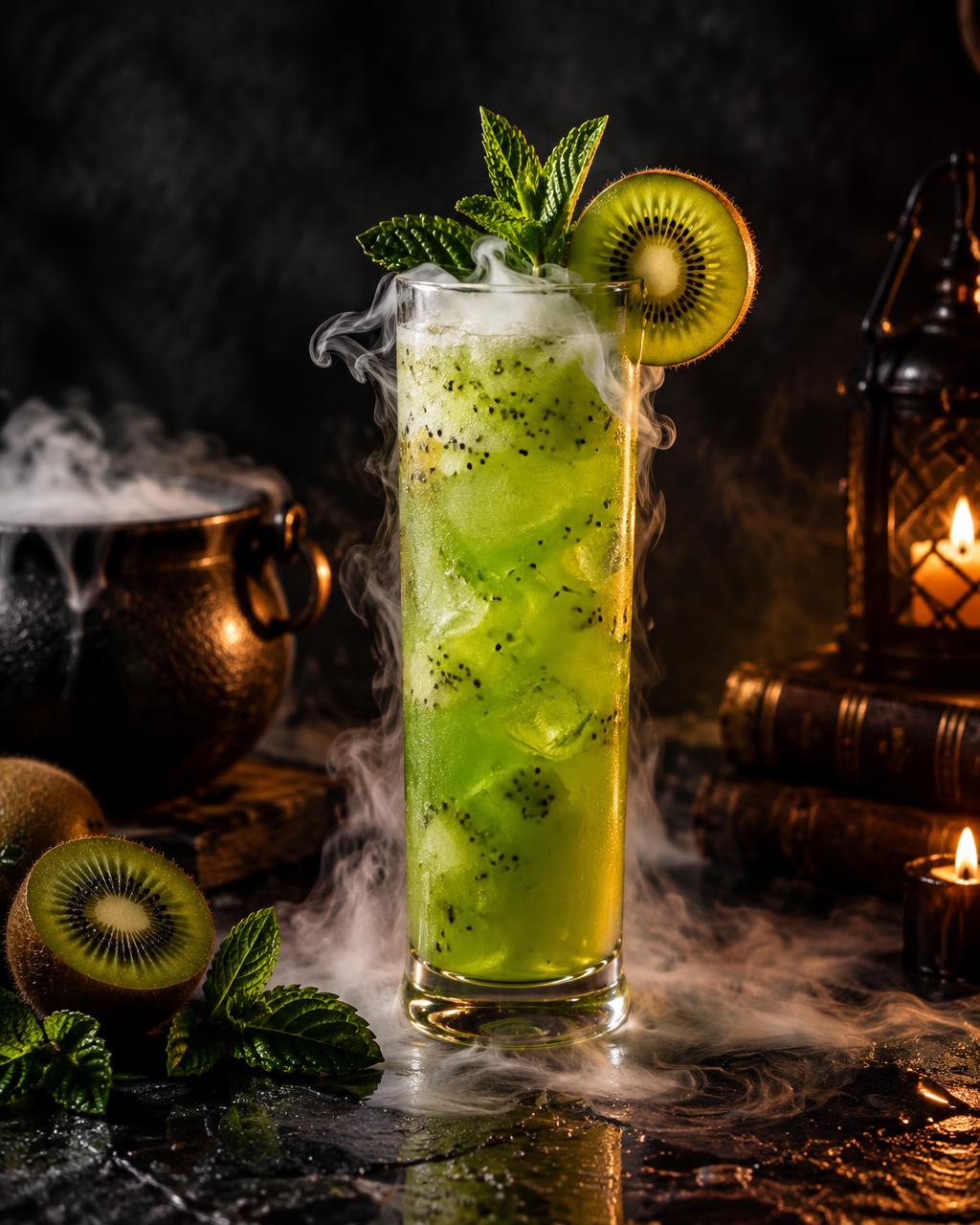 Witch's Brew cocktail made with AK Distillery moonshine